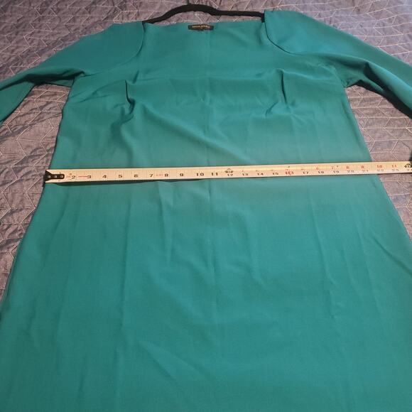 NEW Banana Republic Factory Size LP Large Petite Ruffle Sleeve Mini Dress Green - Picture 7 of 13
